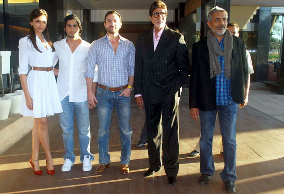 The cast and director at 'Aarakshan' promotional event